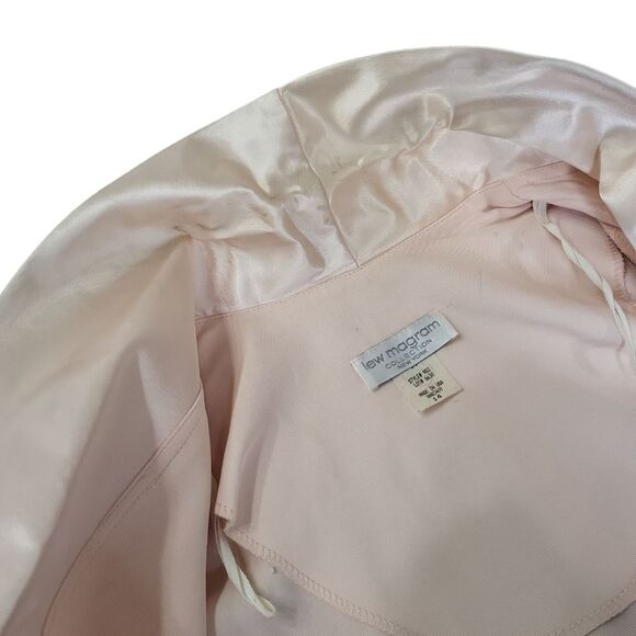 NWT Vintage stunning Lew Magram women's light pink double breast blazer 14 - Picture 9 of 11